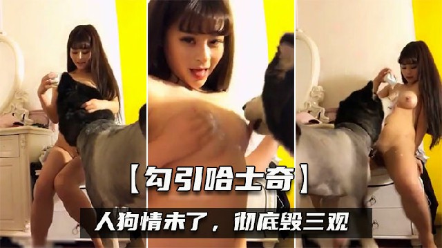 【国产最美】粉丝怂恿主播和哈士奇乱交直播间观众三观尽毁！